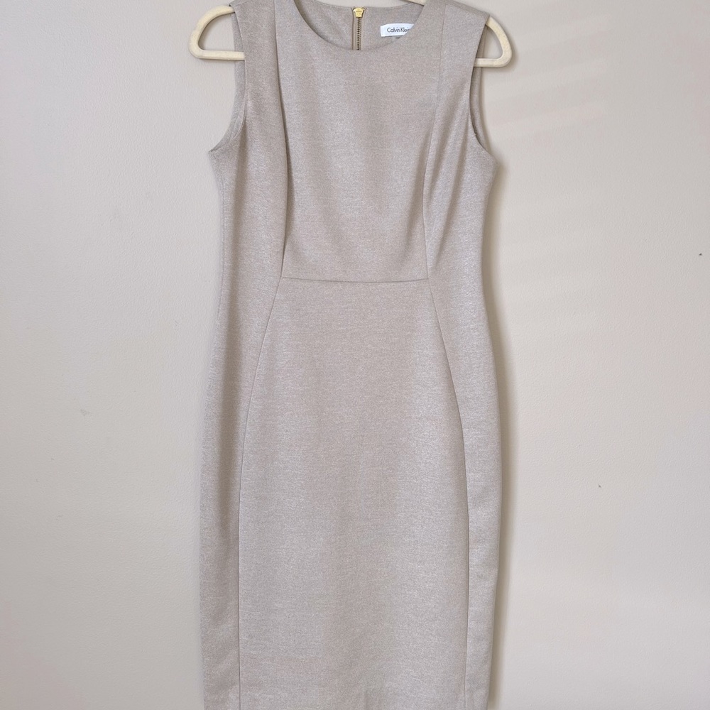 Calvin Klein beige business dress